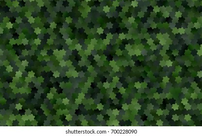 Dark Green vector polygonal illustration, which consist of hexagons. Hexagonal design for your business. Creative geometric background in Origami style with gradient