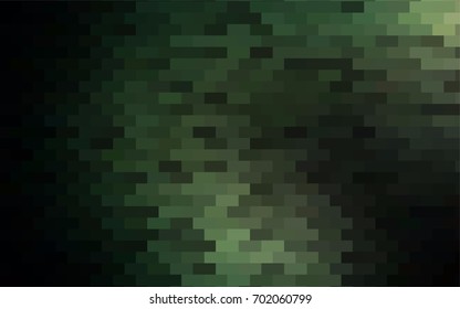Dark Green vector polygonal illustration consisting of rectangles. Rectangular design for your business. Creative geometric background in origami style with gradient.