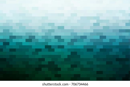 Dark Green vector polygonal illustration, which consist of rectangles. Rectangular pattern for your business design. Geometric background in Origami style with gradient. 