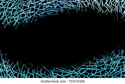 Dark Green vector polygonal illustration, which consist of rectangles. Rectangular pattern for your business design. Geometric background in Origami style with gradient. 