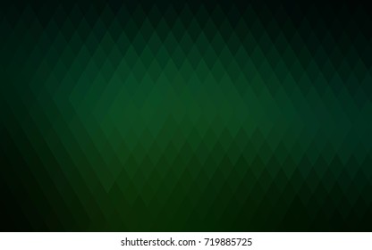 Dark Green vector polygonal illustration, which consist of rectangles. Rectangular pattern for your business design. Geometric background in Origami style with gradient. 