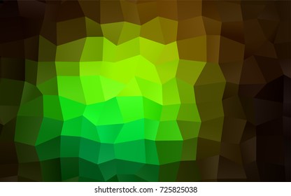 Dark Green vector polygonal illustration, which consist of rectangles. Rectangular pattern for your business design. Geometric background in Origami style with gradient. 