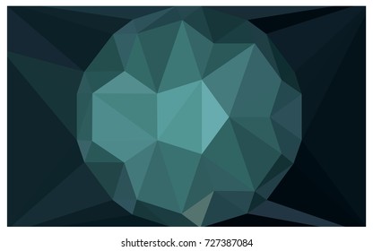 Dark Green vector polygonal illustration, which consist of triangles with a gemstone in center. Triangular design of a huge diamond for your business. Creative geometric background of gems.