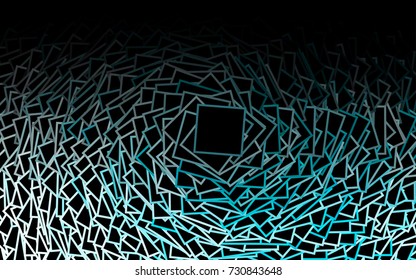 Dark Green vector polygonal illustration, which consist of rectangles. Rectangular pattern for your business design. Geometric background in Origami style with gradient. 