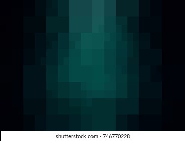 Dark Green vector polygonal illustration, which consist of rectangles. Rectangular design for your business. Creative geometric background in Origami style with gradient