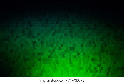 Dark Green vector polygonal illustration consisting of rectangles. Rectangular design for your business. Creative geometric background in origami style with gradient.