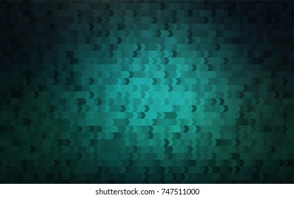 Dark Green vector polygonal illustration consisting of rectangles. Rectangular design for your business. Creative geometric background in origami style with gradient.