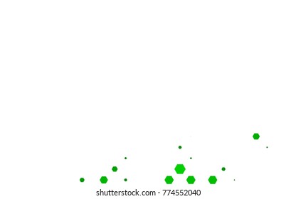 Dark Green vector polygonal illustration, which consist of hexagons. Hexagonal design for your business. Creative geometric background in Origami style with gradient