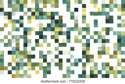 Dark Green vector polygonal illustration consisting of rectangles. Rectangular design for your business. Creative geometric background in origami style with gradient.