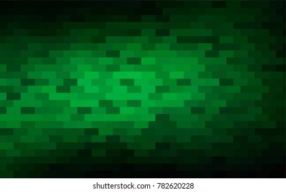 Dark Green vector polygonal illustration, which consist of rectangles. Rectangular pattern for your business design. Geometric background in Origami style with gradient. 