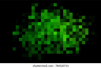 Dark Green vector polygonal illustration, which consist of rectangles. Rectangular pattern for your business design. Geometric background in Origami style with gradient. 