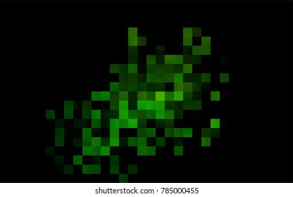 Dark Green vector polygonal illustration consisting of rectangles. Rectangular design for your business. Creative geometric background in origami style with gradient.