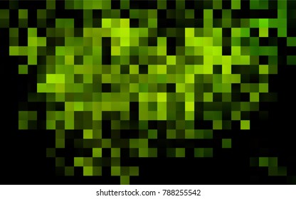 Dark Green vector polygonal illustration consisting of rectangles. Rectangular design for your business. Creative geometric background in origami style with gradient.