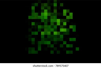 Dark Green vector polygonal illustration consisting of rectangles. Rectangular design for your business. Creative geometric background in origami style with gradient.
