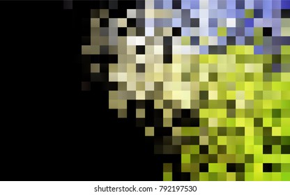 Dark Green vector polygonal illustration consisting of rectangles. Rectangular design for your business. Creative geometric background in origami style with gradient.