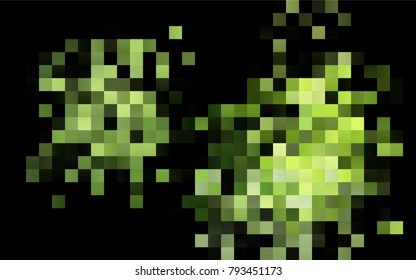 Dark Green vector polygonal illustration consisting of rectangles. Rectangular design for your business. Creative geometric background in origami style with gradient.