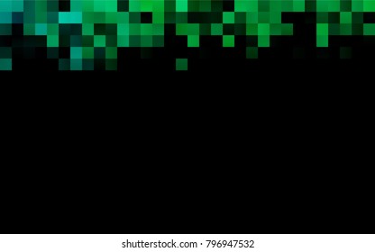 Dark Green vector polygonal illustration, which consist of rectangles. Rectangular pattern for your business design. Geometric background in Origami style with gradient. 