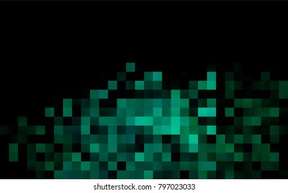 Dark Green vector polygonal illustration consisting of rectangles. Rectangular design for your business. Creative geometric background in origami style with gradient.