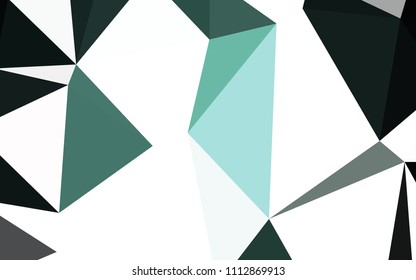 Dark Green vector polygonal pattern. Colorful illustration in abstract style with triangles. Pattern for a brand book's backdrop.