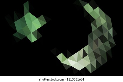 Dark Green vector polygonal pattern. Colorful abstract illustration with gradient. The textured pattern can be used for background.