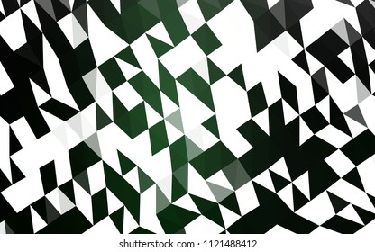 Dark Green vector polygonal pattern. An elegant bright illustration with gradient. A new texture for your design.