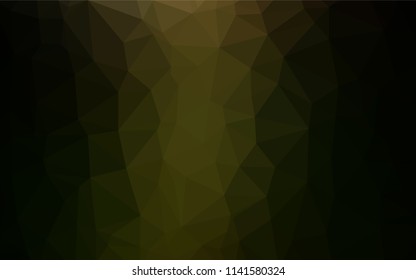 Dark Green vector polygonal pattern. An elegant bright illustration with gradient. The polygonal design can be used for your web site.