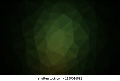 Dark Green vector polygonal pattern. Shining colored illustration in a Brand new style. The elegant pattern can be used as part of a brand book.