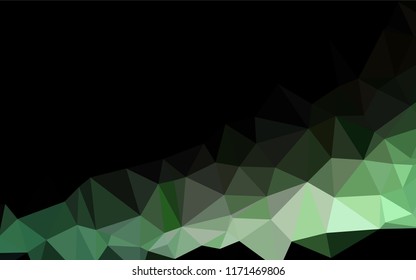 Dark Green vector polygonal pattern. Modern geometrical abstract illustration with gradient. The best triangular design for your business.