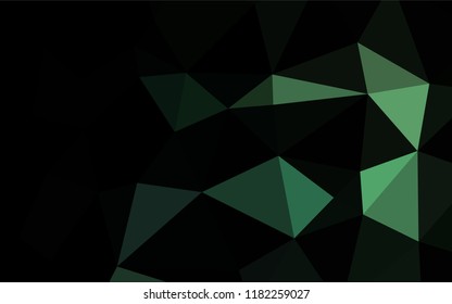 Dark Green vector polygonal pattern. A completely new color illustration in a vague style. The template can be used as a background for cell phones.