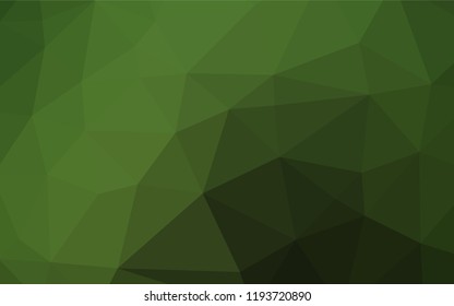 Dark Green vector polygonal pattern. Geometric illustration in Origami style with gradient.  The elegant pattern can be used as part of a brand book.