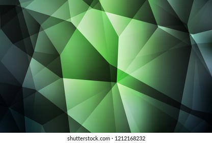Dark Green vector polygonal pattern. A completely new color illustration in a polygonal style. Pattern for a brand book's backdrop.