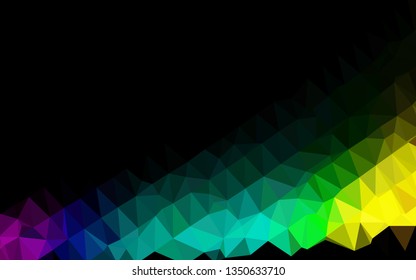 Dark Green vector polygonal pattern. Colorful illustration in abstract style with gradient. Completely new design for your business.