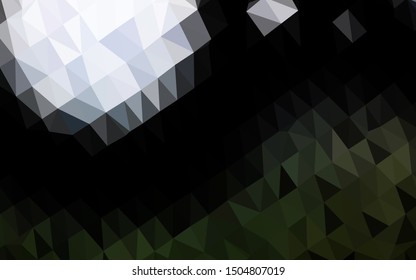 Dark Green vector polygonal pattern. Brand new colorful illustration in with gradient. Completely new template for your business design.