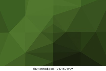 Dark Green vector polygonal pattern. An elegant bright illustration with gradient. Triangular pattern for your business design.