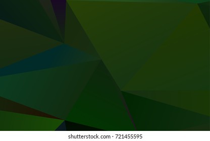 Dark Green vector polygonal pattern. A sample with polygonal shapes. The best triangular design for your business.