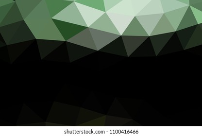 Dark Green vector polygonal polygonal. Shining illustration, which consist of triangles. A new texture for your design.