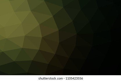 Dark Green vector polygonal polygonal. Shining illustration, which consist of triangles. A completely new design for your business.