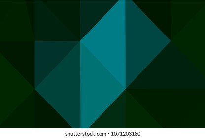 Dark Green vector polygonal template. Creative illustration in halftone style with gradient. A completely new design for your business.