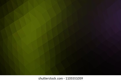 Dark Green vector polygonal template. Glitter abstract illustration with an elegant design. The template can be used as a background for cell phones.