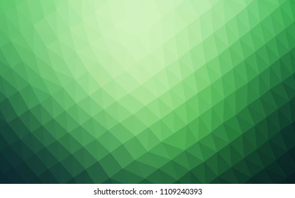 Dark Green vector polygonal template. Shining colored illustration in a Brand new style. The polygonal design can be used for your web site.
