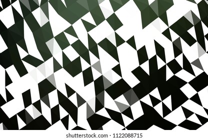 Dark Green vector polygonal template. Creative illustration in halftone style with gradient. The template can be used as a background for cell phones.