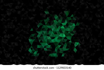 Dark Green vector polygonal template. Modern geometrical abstract illustration with gradient. Brand new style for your business design.