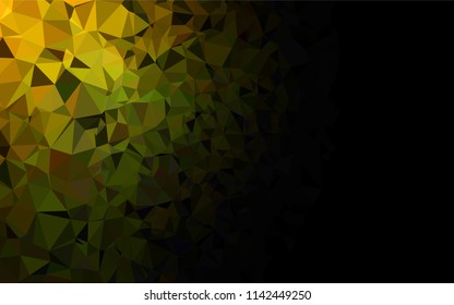 Dark Green vector polygonal template. Triangular geometric sample with gradient.  A new texture for your design.