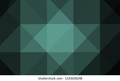 Dark Green vector polygonal template. A sample with polygonal shapes. The best triangular design for your business.