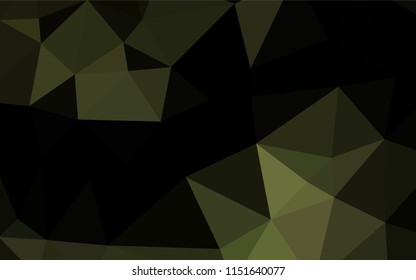 Dark Green vector polygonal template. A completely new color illustration in a vague style. The template can be used as a background for cell phones.