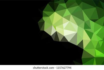 Dark Green vector polygonal template. A completely new color illustration in a vague style. Brand new design for your business.