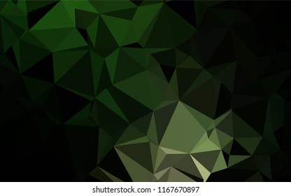 Dark Green vector polygonal template. A vague abstract illustration with gradient. Brand new style for your business design.