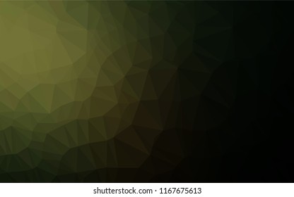 Dark Green vector polygonal template. Triangular geometric sample with gradient.  The polygonal design can be used for your web site.