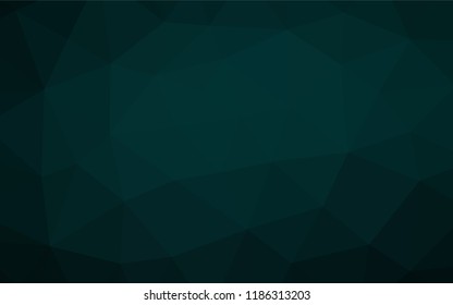 Dark Green vector polygonal template. Shining illustration, which consist of triangles. The completely new template can be used for your brand book.