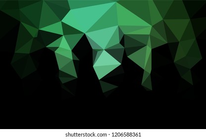 Dark Green vector polygonal template. A sample with polygonal shapes. A new texture for your design.